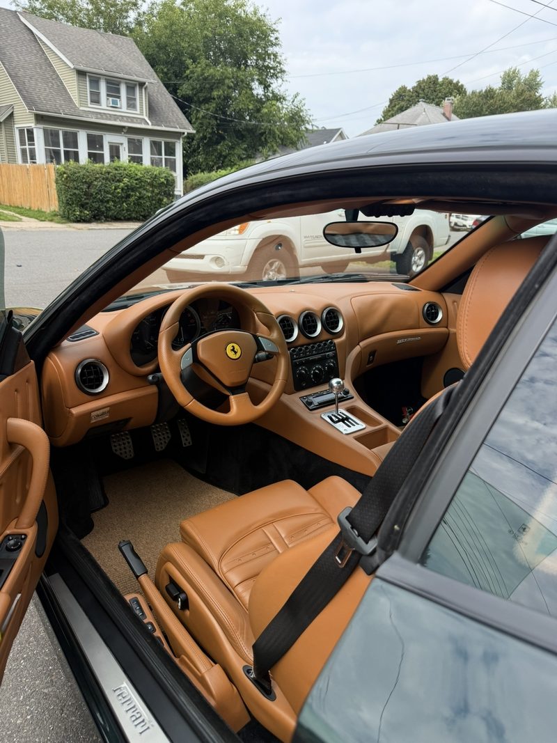 Ferrari tan leather interior cleaned and conditioned