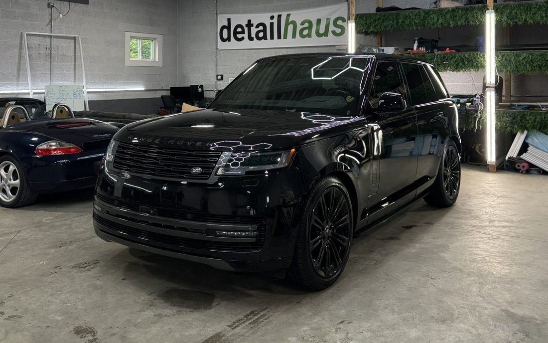 Black Range Rover with a 3-year ceramic coating at DetailHaus